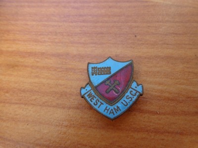 VINTAGE WEST HAM UNITED SUPPORTERS CLUB ENAMEL FOOTBALL ...