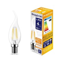 Led Leuchtmittel E14 Flamme C35T 4W Filament Warmweiß 3000K 400 Lumen Eek E