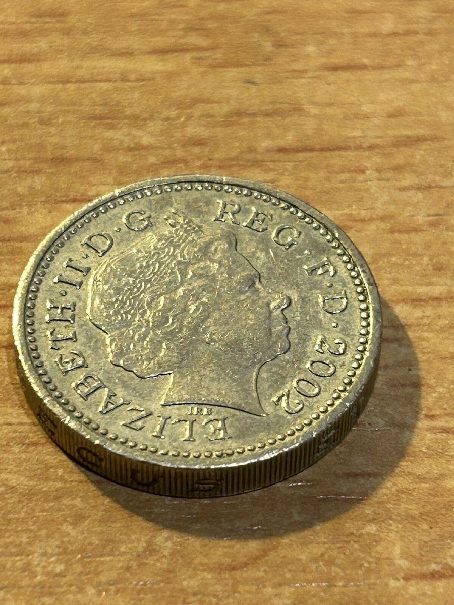 One English Pound Coin Elizabeth II D G REG F D, Year 2002 | eBay