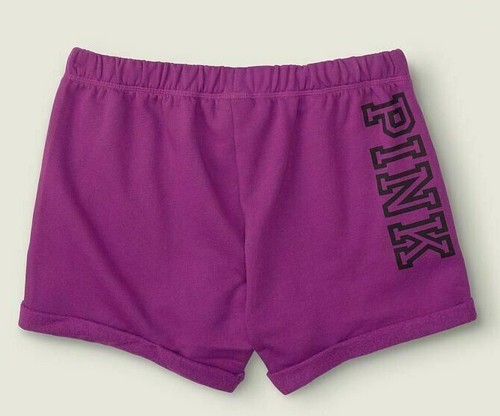 VICTORIA'S SECRET PINK LOGO BOYFRIEND HERITAGE FLEECE SHORTS XS S M L XL XXL NWT - Picture 64 of 66