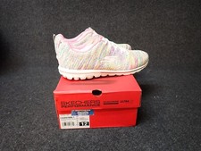 NEW Skechers Go Walk Classic-True Sky Sneakers White/Multi Women's 12 SS27 