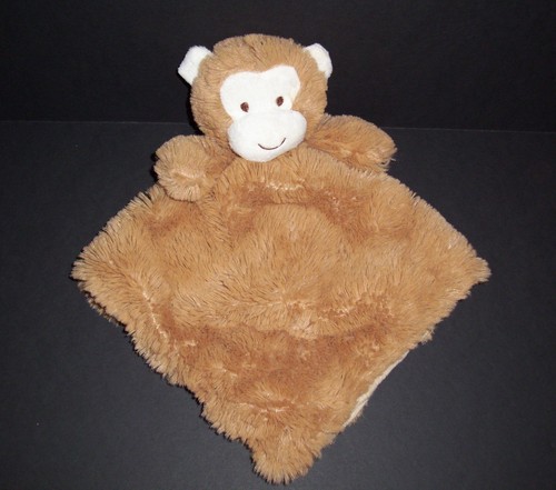 Lollypop Brown Tan Monkey Baby Blanket Fluffy Shaggy Security Lovey