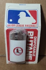 Vtg St Louis Cardinals MLB Gas Lite Storm King Lighter Disposable Butane USA