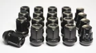 Set of 20 x M14 x 1.5, 19mm Hex Alloy Wheel Nuts Inc Lockers (Black)