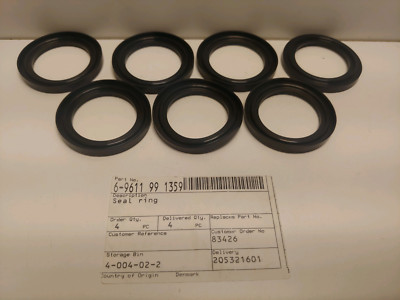 LOT OF 7 NEW! ALFA LAVAL 2'' OD X 1.5'' ID X 3/8'' SEAL RINGS 6-9611-99-1359