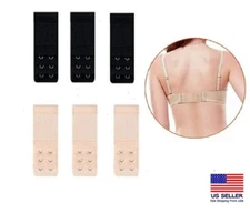 6-Pack Bra Extender Set – Adjustable 2/3/4-Hook Strap Extension Clips