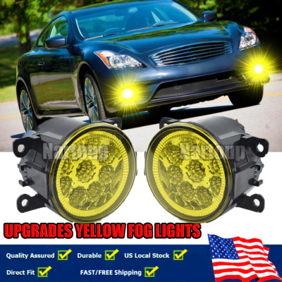 2PC Front Bumper Yellow LED For Light For Subaru Forester XV Crosstrek 2014-2020