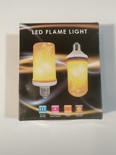 2 pack LED Flame Light Bulbs Walkway, Party, 4 Modes Flickering Light Effects