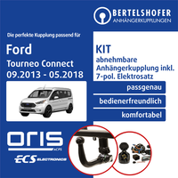 für Ford Tourneo Connect Typ V408 09.2013-05.2018 AHK Abn +7Pol Spez E-Satz PKW