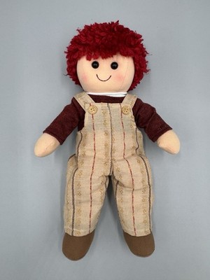 Darice Cloth Ragdoll Boy W/ Red Yarn Hair 12  Stuffed Doll