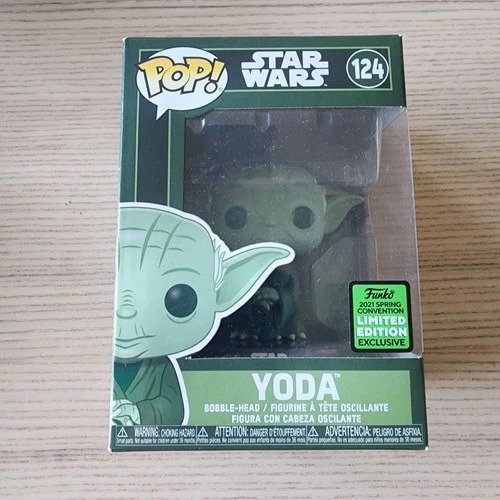 Funko Pop Star Wars #124 Yoda Figure 2021 Spring Convention Exclusive