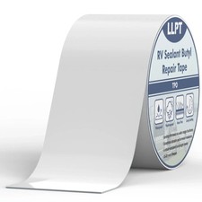 Roof Seal Tape White 4" x 50 Ft UV Stable RV Sealant Repair Tape Extreme Dura...