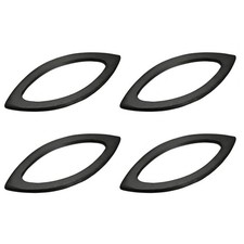 Ovale Forme Sac à Main Poignée, 4Pcs 7.87" Sacs à Main Sac à Main Poignées Noir