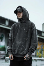 Image of Stay Cold Apparel Hoodie Size L - Reign Of Blood - (Acid Washed Storm) 400GSM