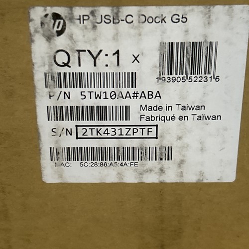 Station d'accueil HP USB-C G5 (5TW10AA#ABA) avec alimentation secteur OEM 120W - Photo 3/3