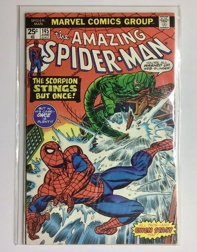 The Amazing Spider-Man #145 VF- Scorpion Gwen Stacy Marvel Comics June 1975