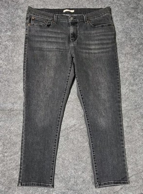 Levi's Boyfriend Jeans Women Size 33 Measure: 37x26.5 Gray Modern Fit Stretch