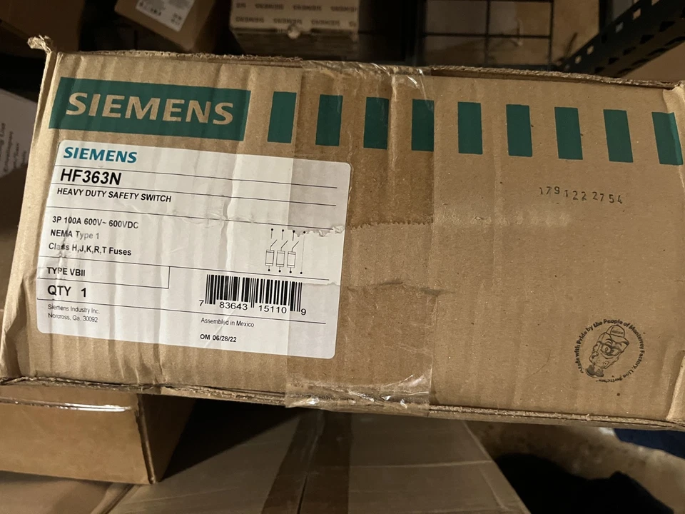 NEW Siemens HF363N 100 Amp 600 Volt Heavy Duty Safety Switch IN BOX — 第 2/2 张图片