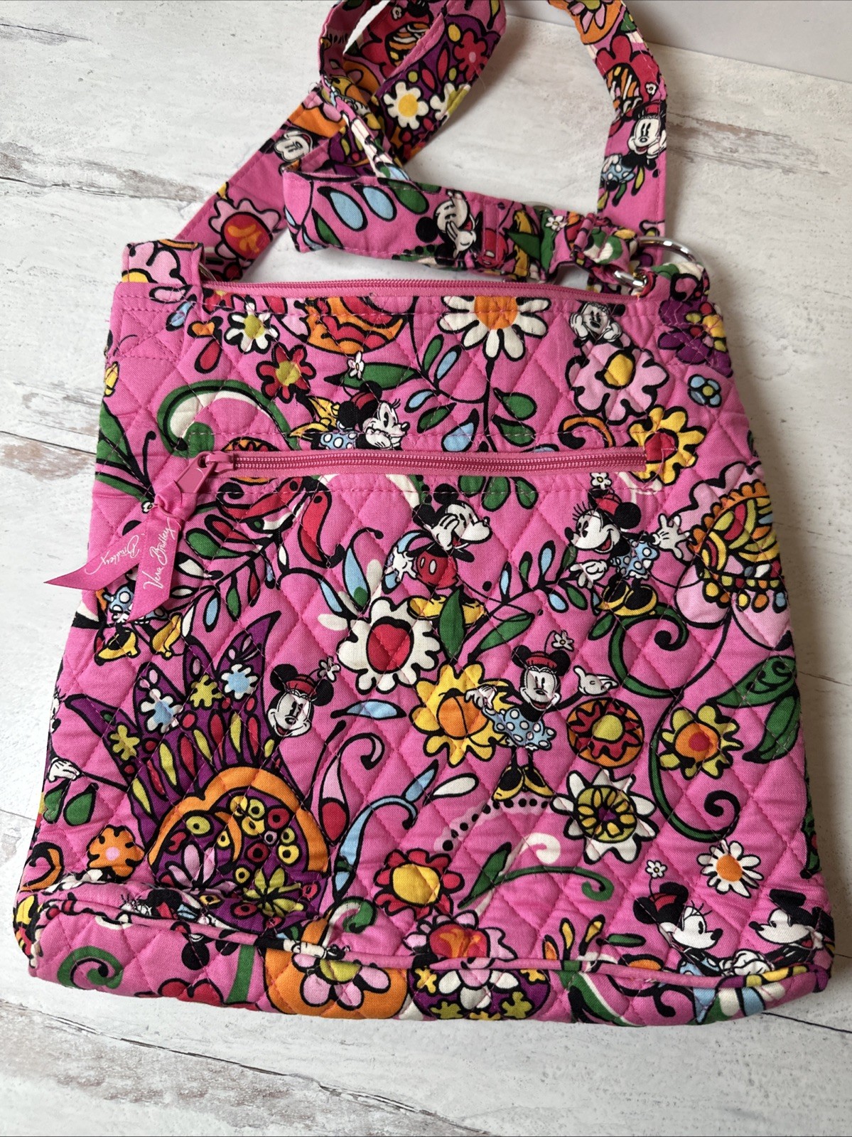 Pink Vera Bradley Disney Park Just Mousing Around Crossbody Hipster Purse Mickey