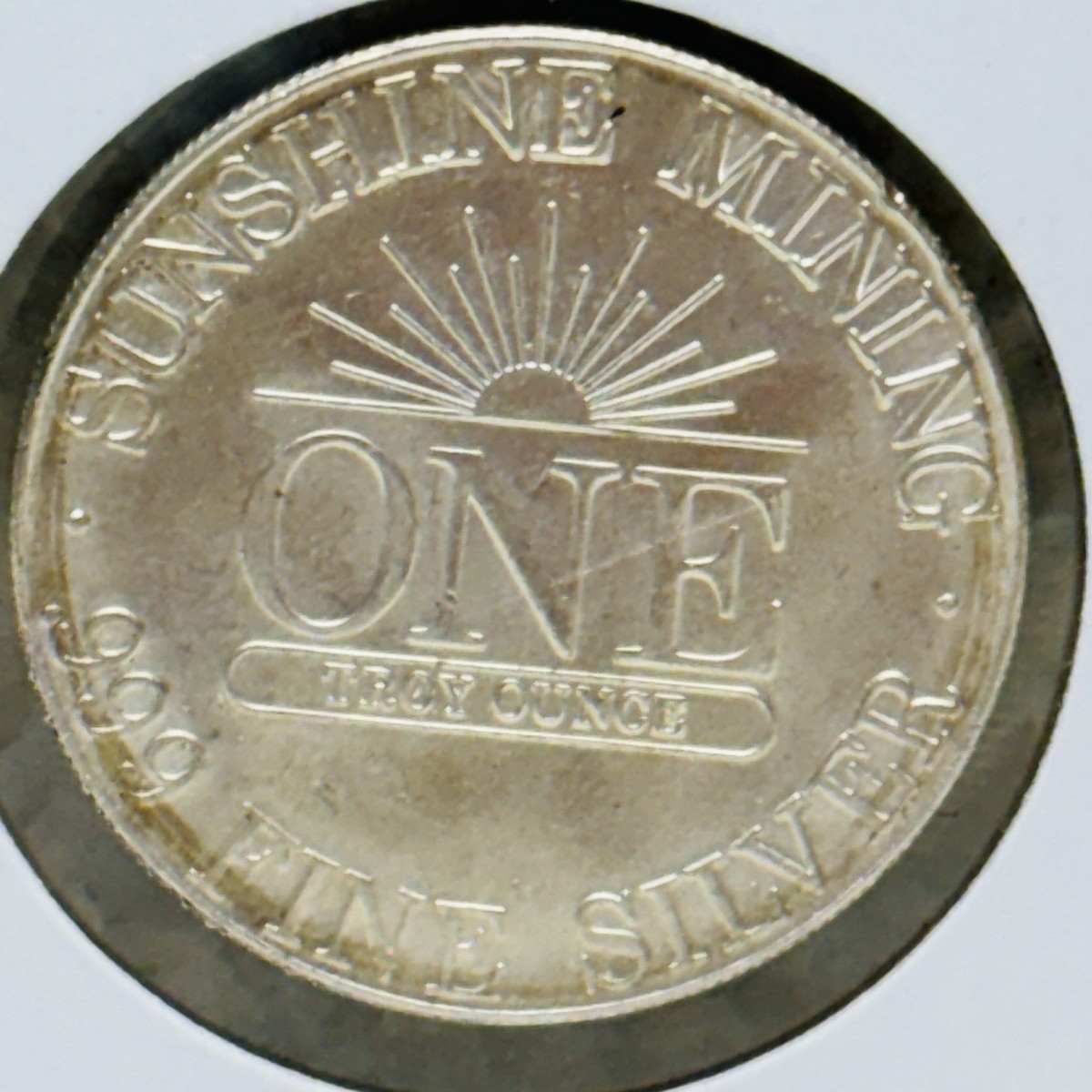 VTG‼ 1983 Sunshine Mining 1 Fine Troy Ounce Silver Stunning Silver