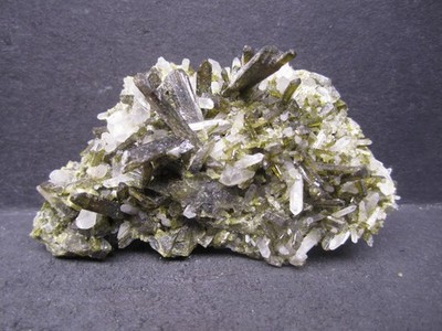 Epidote Crystal Cluster with Quartz, Cerro Paramillo, Peru #11