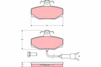 TRW Bremsbelagsatz Scheibenbremse GDB462 FüR Jaguar XJ XJ40 XJ81 XJ220 X27 V12