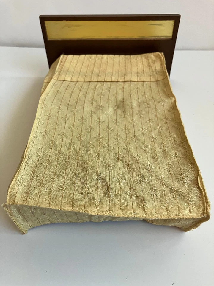 Cama y ropa de cama de madera moderna Mattel MCM de colección 1958 original Caja #813 Pre Barbie Japón Foto 2 de 4