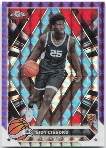 2023-24 Topps Chrome #57 Sidy Cissoko RC Purple Geometric 6/119 - Bild 1 von 2