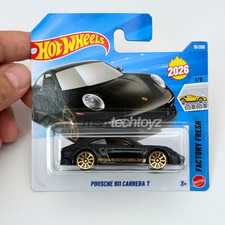 Hot Wheels 2025 Case G Porsche 911 Carrera T Black 15 Short Card Free Protector