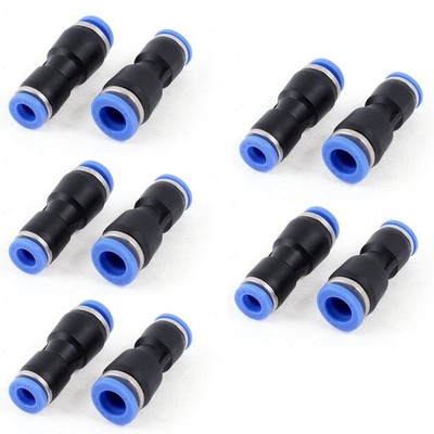 10 x JPG8-6 Air Pneumatic 8mm to 6 mm StraightPush in ConnectorsQuick Fittings  