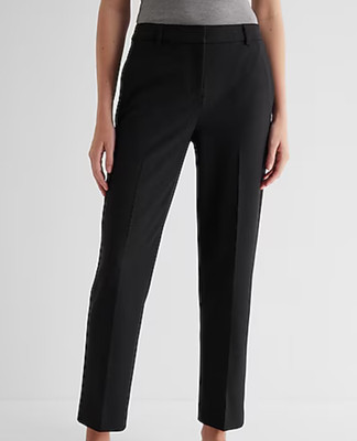 Express Editor Women's Studio Stretch Twill Mid Rise Straight Ankle Pants 8L NWT