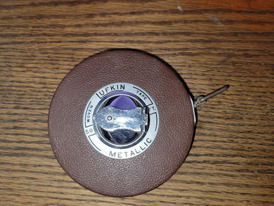 Vintage Lufkin Rule Co. 50ft Woven Metallic Tape Measure Excellent Condition USA