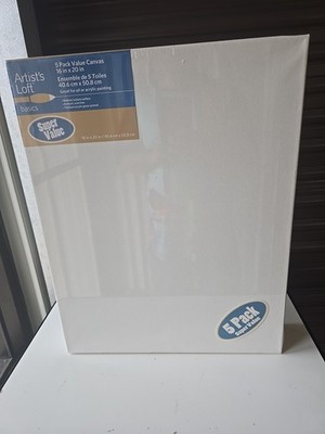 NEW Artist's Loft Canvas 16'' x 20'' Super Value Canvas Pack  - Pack of 5