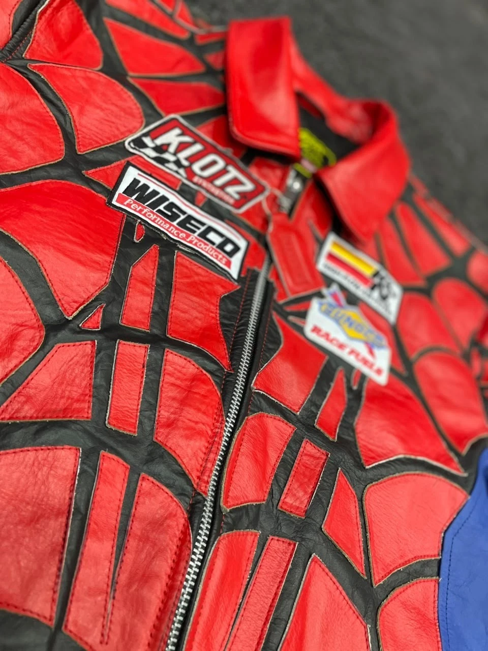 Spiderman Geniune Sheep Leather jacket men image 2