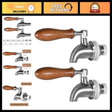2-Pack Stainless Steel Beverage Dispenser Spigot, Fits 5/8" Opening, Polished Fi