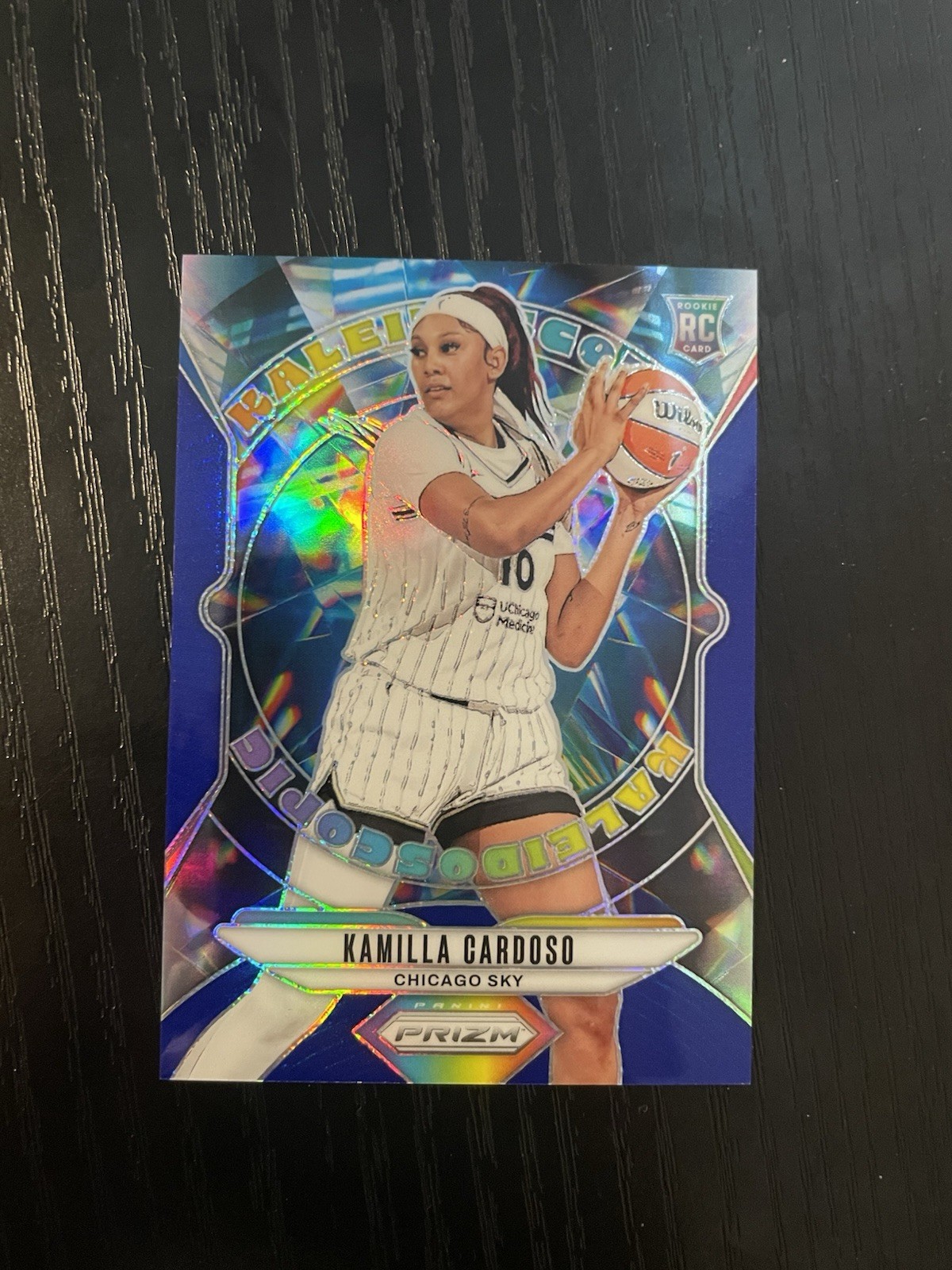 2024 Panini Prizm WNBA Kamilla Cardoso RC #4 Kaleidoscopic Blue Prizm /49