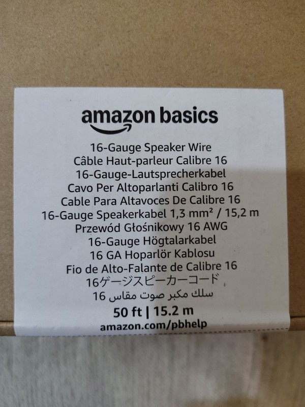 Amazonbasics 16 Gauge Speaker Wire 50 Ft Unopened Box