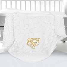 Baby Blanket Baptism Christening Gifts Girl Boys, Dedication Church Soft Shawl
