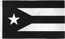 Black Puerto Rico 3x5FT Flag US Commonwealth Caribbean Man Cave Bandera