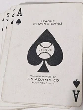 De Lands Playing Cards Well Used Vintage Baseball League, In Old Box