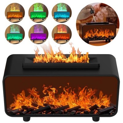 Luftbefeuchter Ultraschall Aroma Diffuser Duftöl 7 Farben LED Licht Kaminfeuer