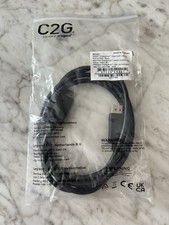 C2G Display Port Cable With Latches Male To Male Black 6 Foot New In Bag