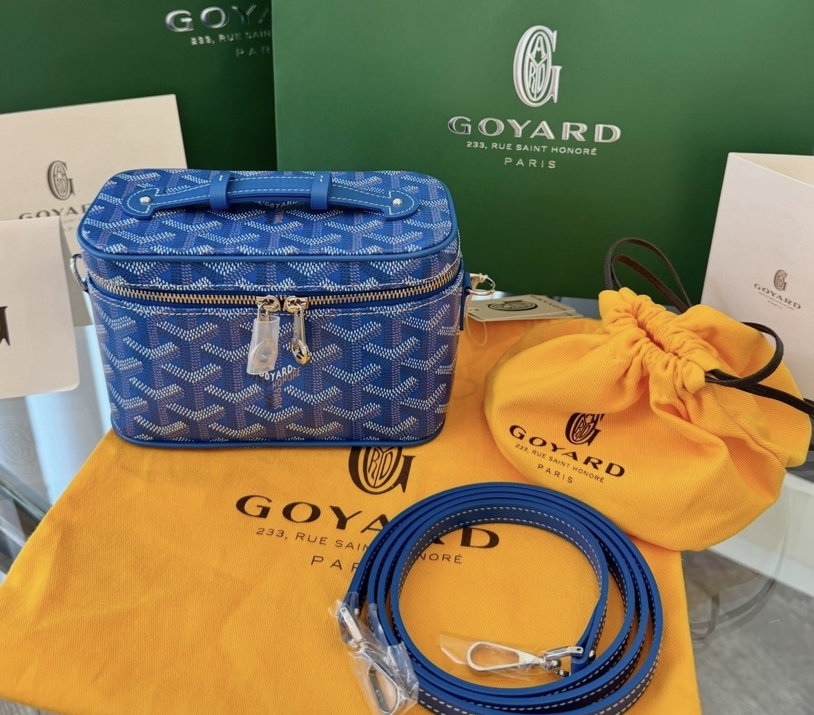 Goyard Muse Mini Vanity Bag Blue-Affirm Payments Available | eBay