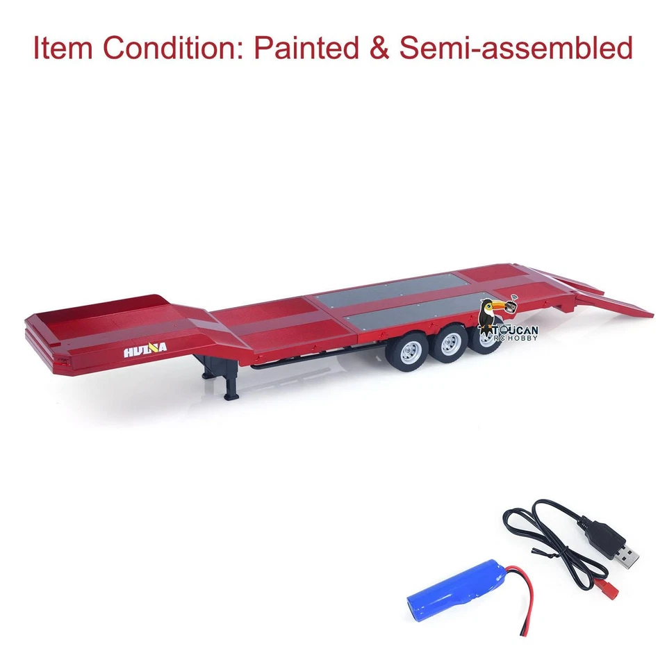 HUINA 1/18 Plastic Trailer Flatbed 1502 for 1501 Remote Control Tractor Truck - Image 3 of 4
