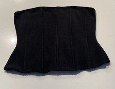 Skims Fleece Corset Black Strapless Size 2X Whimsygoth Minimalist Dark Romantic