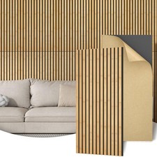  Acoustic Wall Panels Decorative Wooden Slatted Soundproof Board 2400x600mm