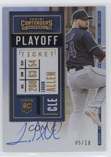 2020 Contenders Rookie Variation A Playoff Ticket 5/18 Logan Allen #127 Auto i6j