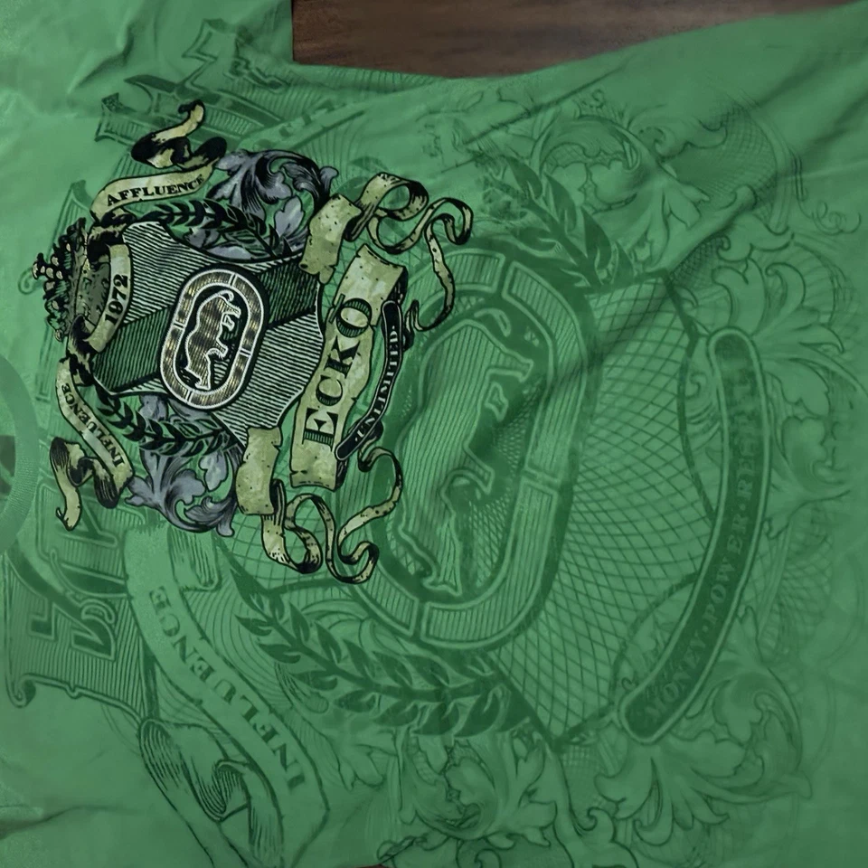 Vintage Y2k Ecko Unltd Green Graphic TShirt XXL Grunge Skater Hip Hop Streetwear - Image 3 of 4