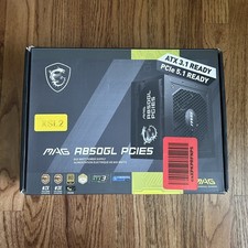 MSI MAG Arsenal Gaming A850GL PCIE5 850 Watt Power Supply 80 Plus Gold New