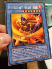 Misprinted Yugioh Legendary Flame Lord - DCR-081 - Super Rare - 1st Edition LP 